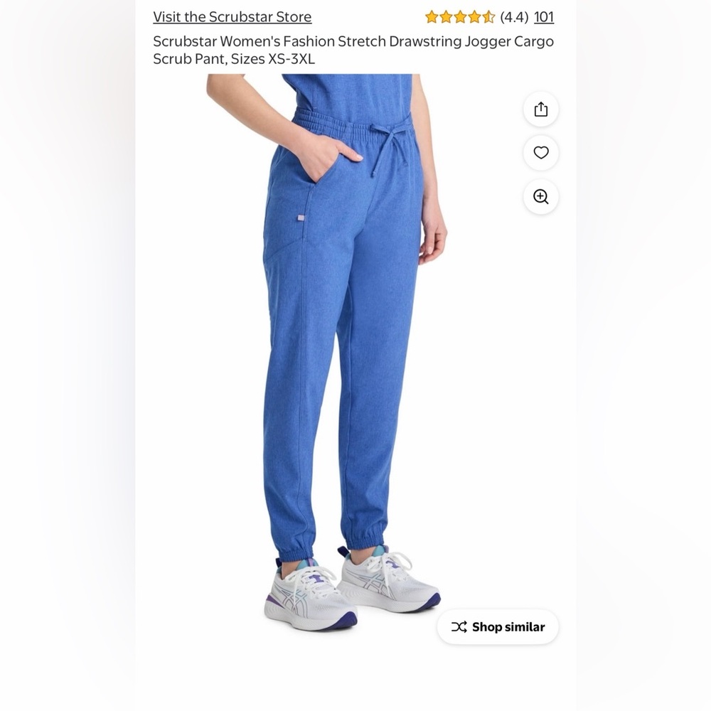 Scrubstar Women's Fashion Stretch V-Neck/Jogger Scrub Set size M